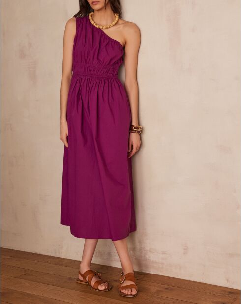 Leila R dunkles fuchsiafarbenes Kleid