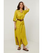 Robe Sélène 100% Lin safran