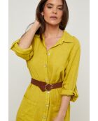 Robe Sélène 100% Lin safran