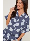 Robe Yara 100% Lin marine