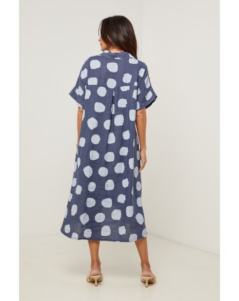 Robe Yara 100% Lin marine