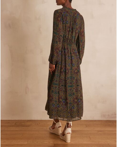 Lorette R Imp donkerbruine jurk