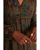 Lorette R Imp donkerbruine jurk