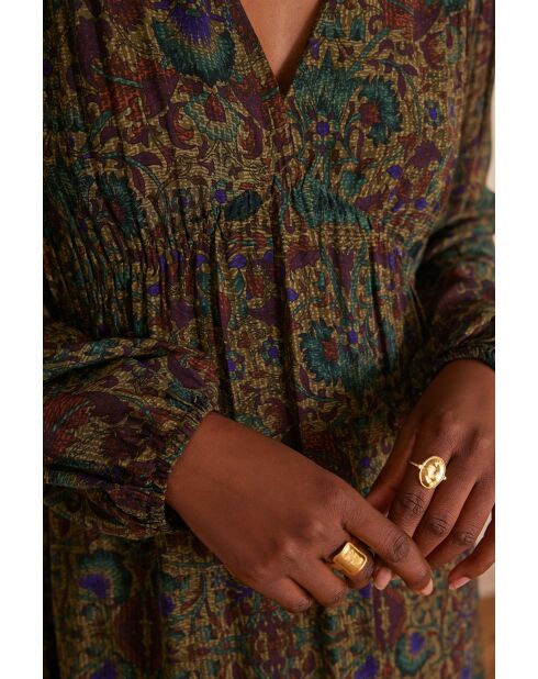 Lorette R Imp donkerbruine jurk