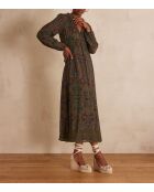 Lorette R Imp donkerbruine jurk