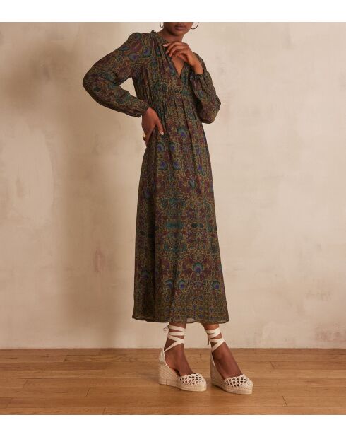 Lorette R Imp donkerbruine jurk