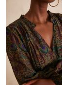 Lorette R Imp donkerbruine jurk