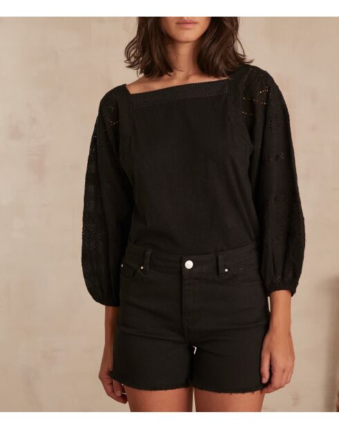 Deborah schwarzes T-Shirt