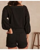 Deborah schwarzes T-Shirt