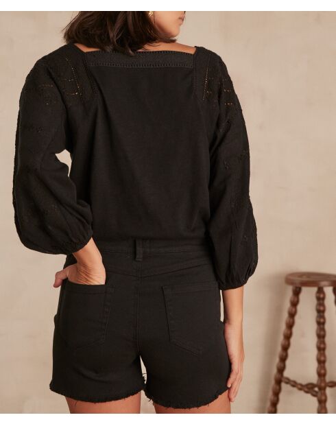 Deborah schwarzes T-Shirt