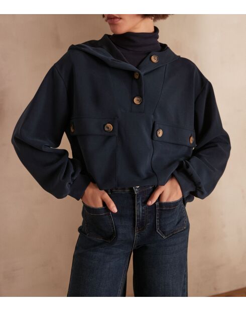 Marineblauwe sweater Cadix