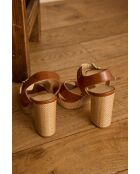 Max Light camelfarbene Sandalen