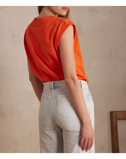 Delya orangefarbenes T-Shirt