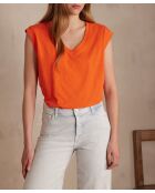 Delya orangefarbenes T-Shirt