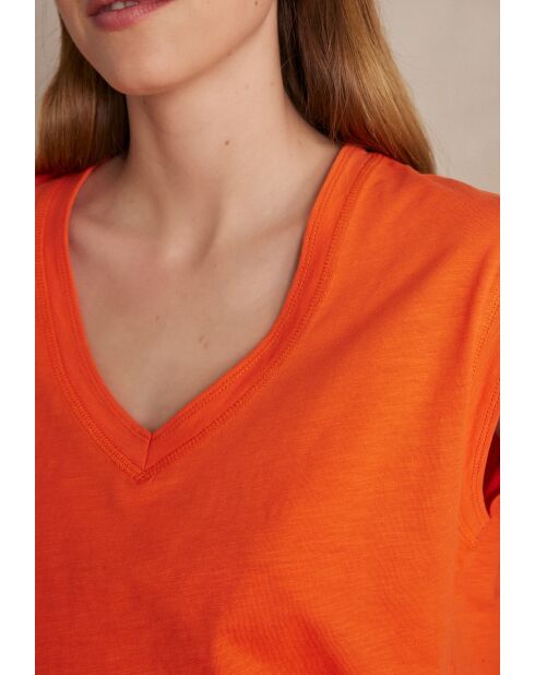 Delya orangefarbenes T-Shirt