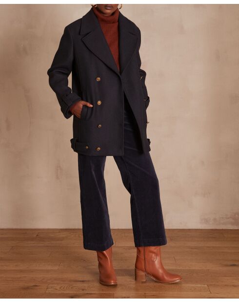 Fletcher M marineblauer Mantel