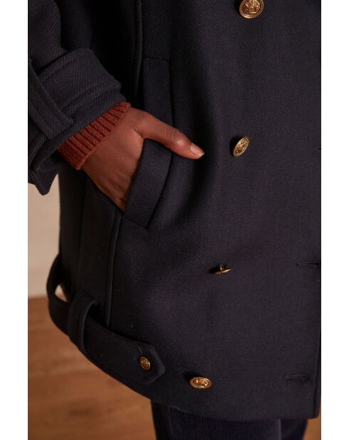 Fletcher M marineblauer Mantel