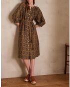 Luna R Imp olijfkleurige jurk