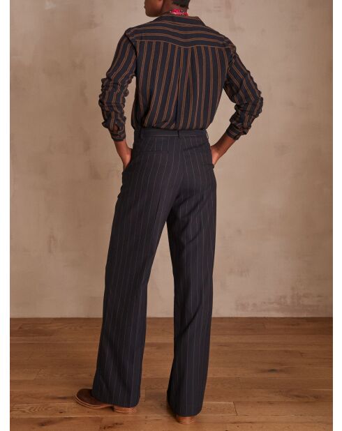 Marineblauwe broek met strepen Ferguson P