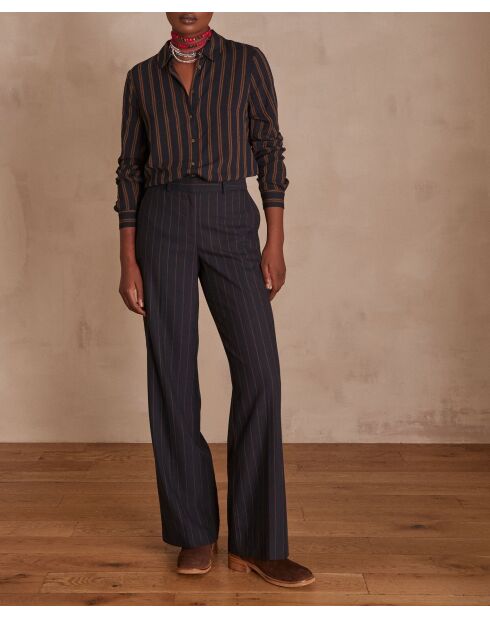 Marineblauwe broek met strepen Ferguson P