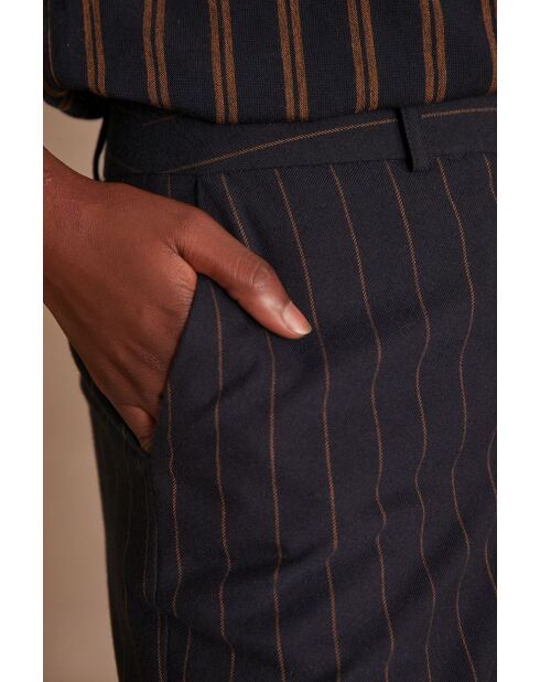 Marineblauwe broek met strepen Ferguson P