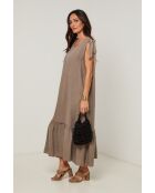 Robe Sohana 100% Lin taupe