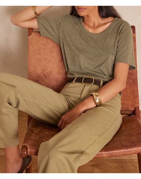 Khakifarbenes Fay-T-Shirt