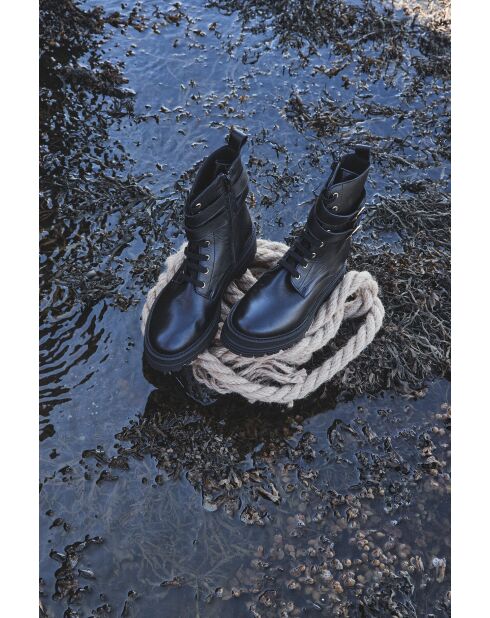 Schwarze Stiefel Leon