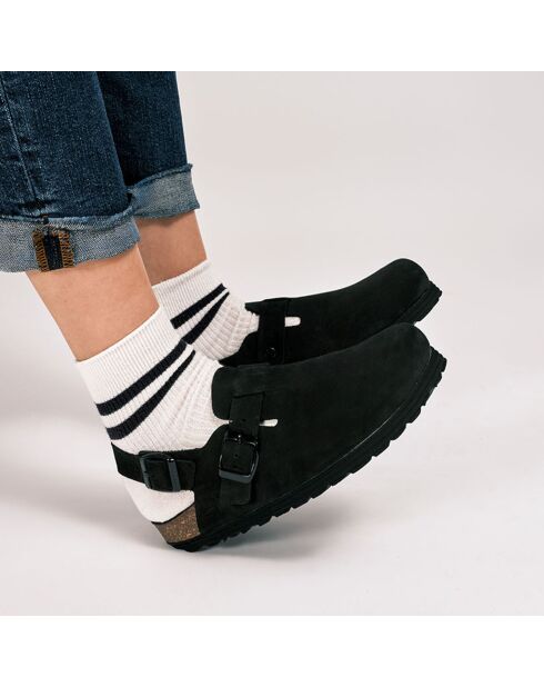 Zoccoli Oscar in pelle nera