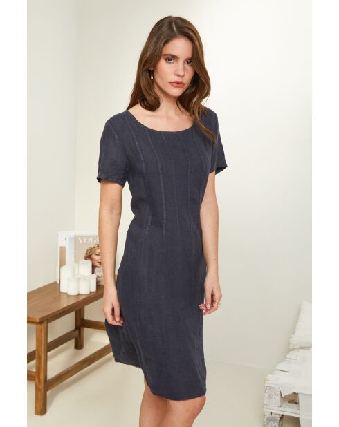 Robe Inaya 100% Lin marine