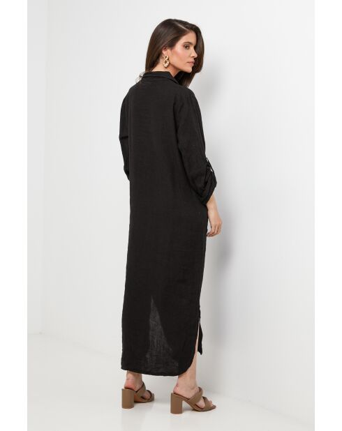 Robe Sélène 100% Lin noire