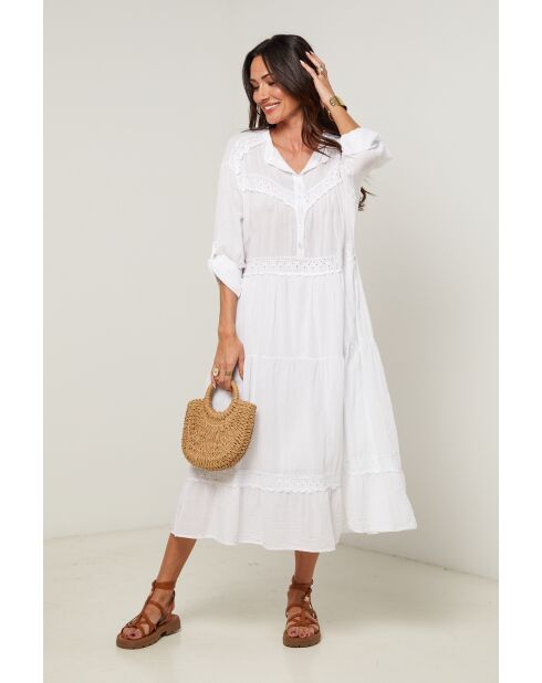 Robe Liora 100% Coton blanche