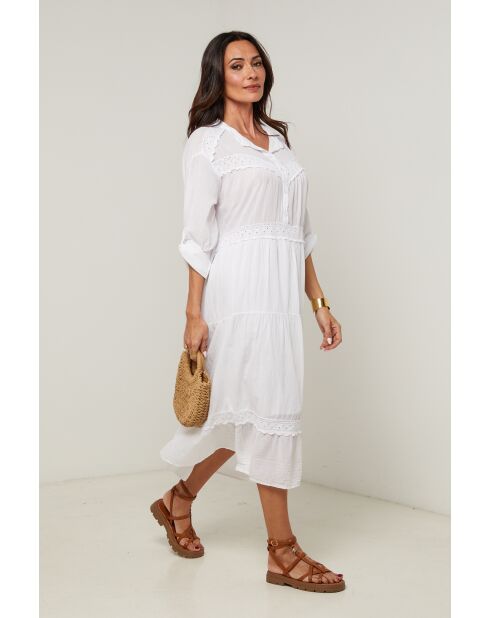 Robe Liora 100% Coton blanche
