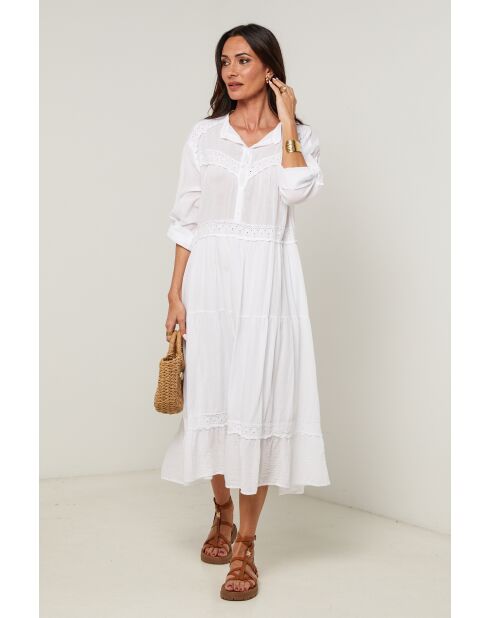 Robe Liora 100% Coton blanche