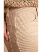 Cremefarbene Hose Fidji Velvet