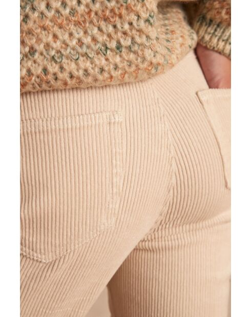 Cremefarbene Hose Fidji Velvet