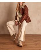 Cremefarbene Hose Fidji Velvet