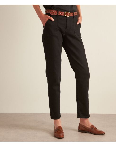 Schwarze, überfärbte Hose Nalla