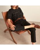 Schwarze, überfärbte Hose Nalla