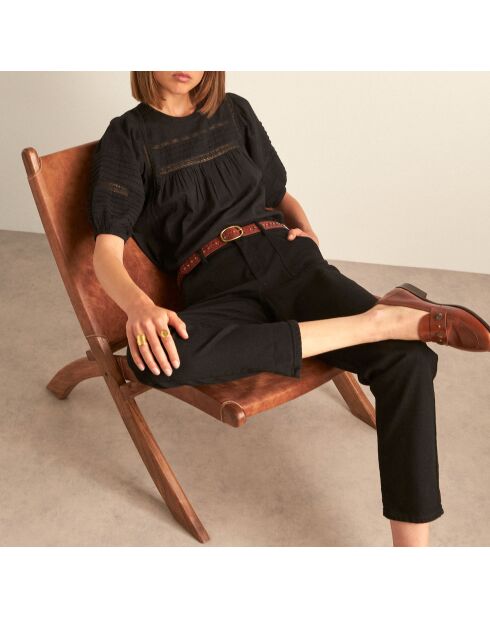 Schwarze, überfärbte Hose Nalla