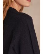 Einfarbiger marineblauer Pullover Clinton