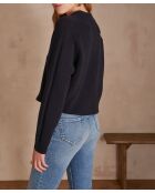 Einfarbiger marineblauer Pullover Clinton