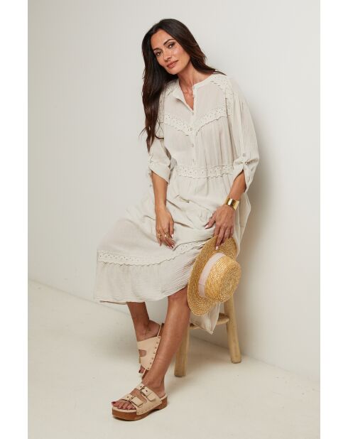 Robe Liora 100% Coton beige