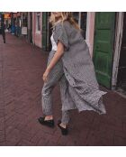 Malou R Vichy zwarte jurk