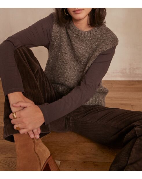 T-shirt Tanguy marrone scuro