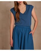 Delya petrolfarbenes T-Shirt