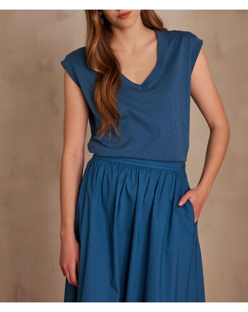 Delya petrolfarbenes T-Shirt