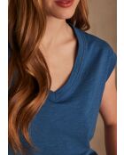 Delya petrolfarbenes T-Shirt