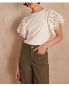 Camiseta Alena crema