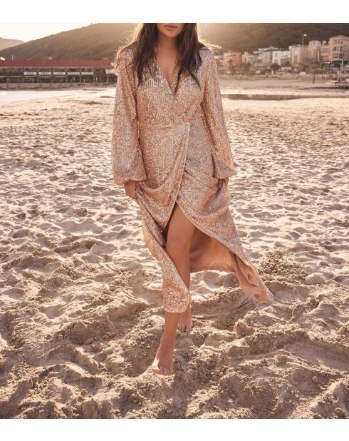 Cleopatra R jurk met gouden pailletten